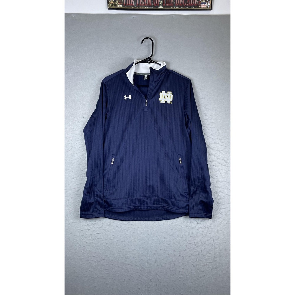 Notre Dame Fighting‎ Irish Jacket Mens Medium NCAA Football Under Armour 1/4 Zip